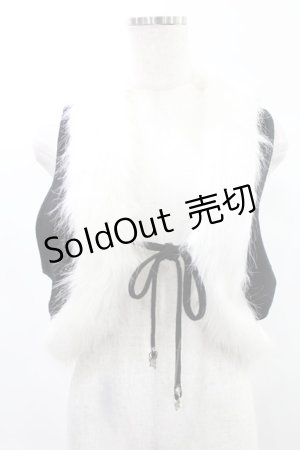 画像: 【SALE】HONEY / ファー付ジレベスト  黒 H-25-02-18-2018-HN-TO-KB-ZT162