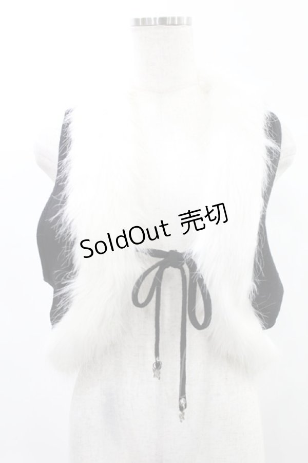 画像1: 【SALE】HONEY / ファー付ジレベスト  黒 H-25-02-18-2018-HN-TO-KB-ZT162 (1)