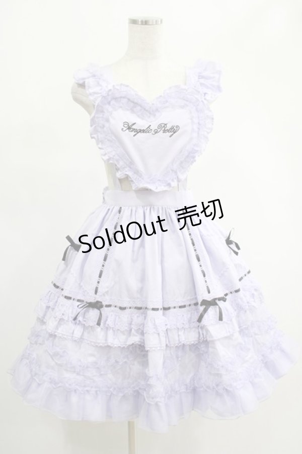 画像1: Angelic Pretty / Heart胸あて付スカート(無地) Free ラベンダー H-25-02-18-006-AP-SK-NS-ZH (1)