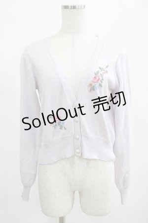 画像: F&A / ローズ刺繍Vネックニットカーディガン Free LAVENDER H-25-02-19-053-LO-TO-NS-ZH