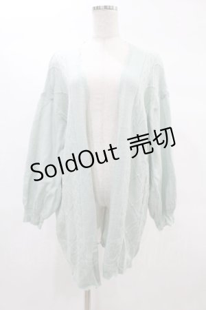 画像: axes femme / バックシャンニットロングカーディガン M ミント H-25-02-19-1060-AX-TO-NS-ZH