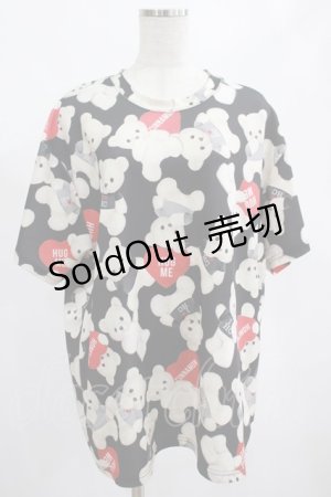 画像: Honey Cinnamon / シナモン総柄Tシャツ Free ブラック H-25-02-19-056-LO-TS-NS-ZH