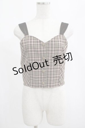 画像: axes femme / HOUSEofTARTANコラボビスチェ M ブラウン H-25-02-19-057-AX-TO-NS-ZH