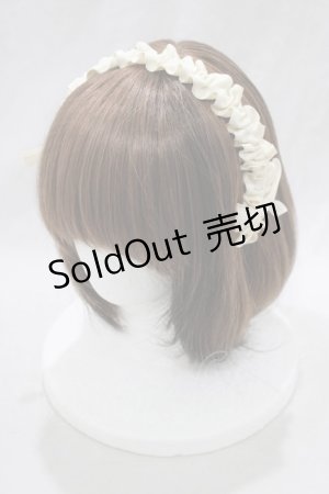 画像: m petit by misako / AMギャザーカチューシャ  オフ H-25-02-19-075-LO-AC-NS-ZH