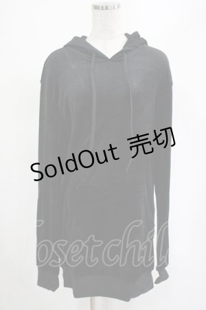 画像: KILL STAR / Webmare Longline Hoodie XS 黒 H-25-02-19-2041-SL-TO-KB-ZI