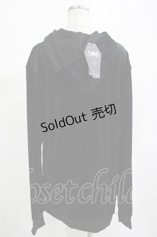 画像2: KILL STAR / Webmare Longline Hoodie XS 黒 H-25-02-19-2041-SL-TO-KB-ZI (2)