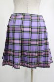 画像2: DARK IN LOVE / Punk purple checked splicing black pleated skirt XL パープル×ブラック H-25-02-19-2025-PU-SK-KB-ZI (2)
