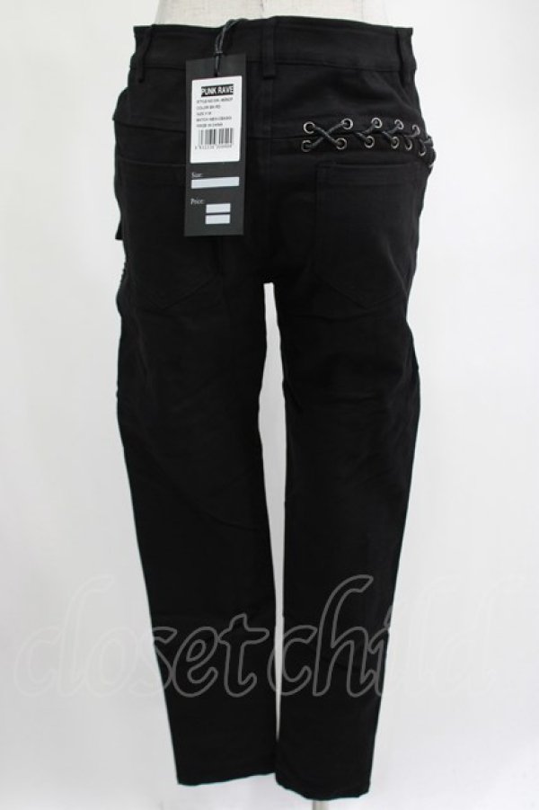 画像2: PUNK RAVE / MANIFESTO BLACK/RED TROUSERS M 黒×赤 H-25-02-19-2030-PU-PA-KB-ZY (2)