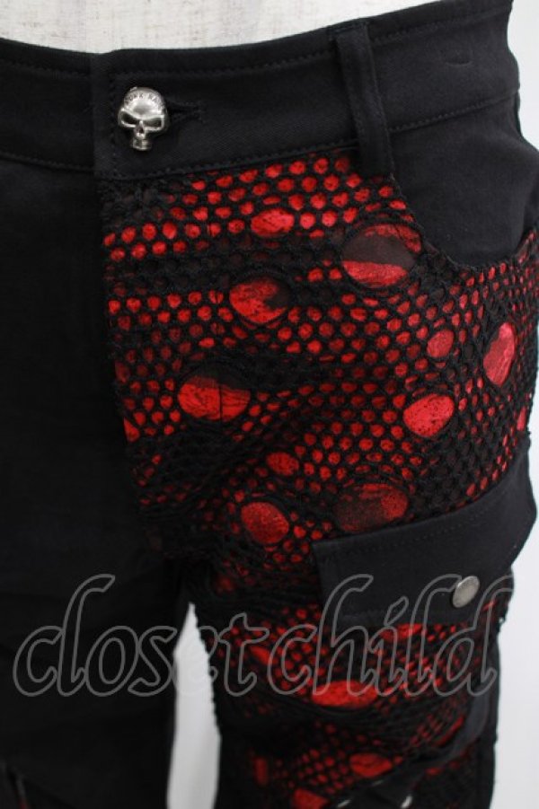 画像3: PUNK RAVE / MANIFESTO BLACK/RED TROUSERS M 黒×赤 H-25-02-19-2030-PU-PA-KB-ZY (3)