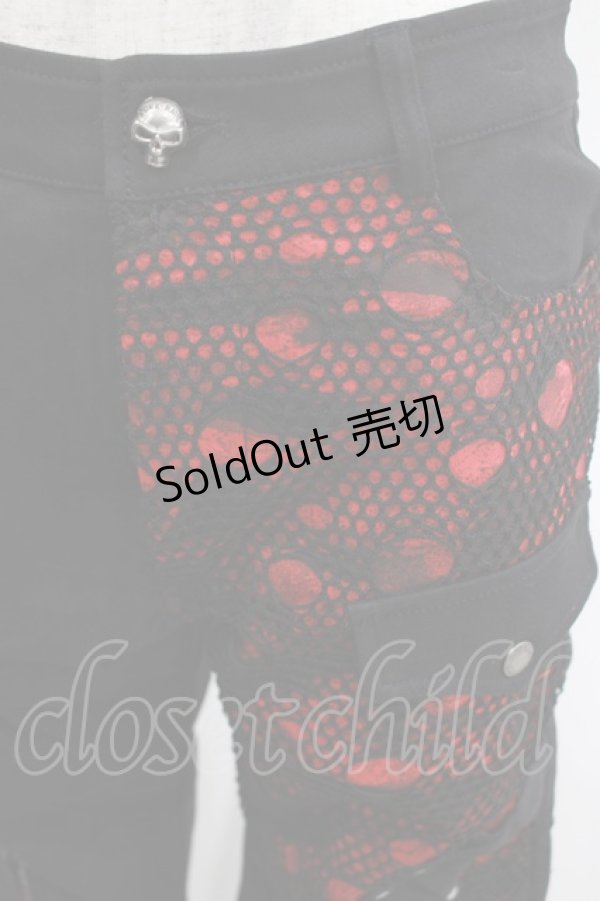 画像3: PUNK RAVE / MANIFESTO BLACK/RED TROUSERS M 黒×赤 H-25-02-19-2030-PU-PA-KB-ZY (3)