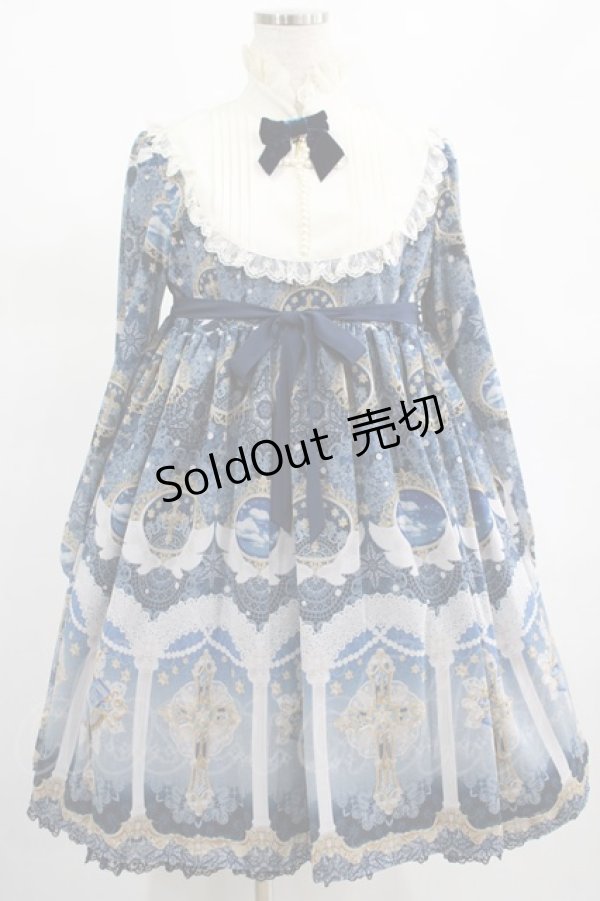 画像1: Angelic Pretty / Celestialワンピース Free ネイビー H-25-02-19-002-AP-OP-NS-ZH (1)