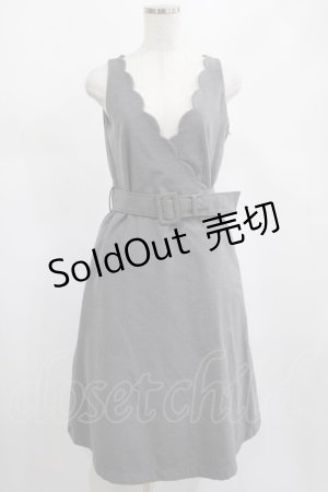 画像: an another angelus / ベルト付きスカラップジャンスカ Free GRAY H-25-02-19-021-CA-OP-NS-ZH