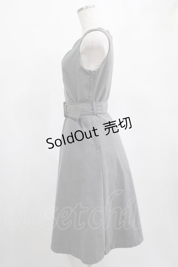 画像2: an another angelus / ベルト付きスカラップジャンスカ Free GRAY H-25-02-19-021-CA-OP-NS-ZH (2)