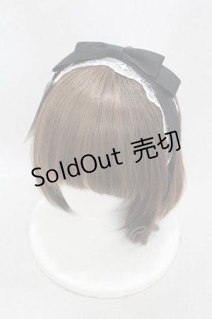 画像: axes femme kawaii / レースリボンカチューシャ  オフ/ブラック H-25-02-20-1006-AX-AC-NS-ZH
