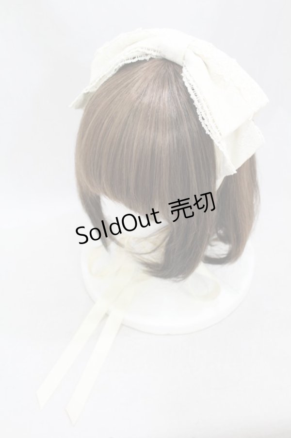 画像1: axes femme kawaii / レディローズヘッドドレス  アイボリー H-25-02-20-1002-AX-AC-NS-ZH (1)