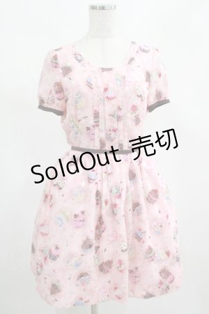 画像: MILK / アフタヌーンカップケーキパフドレス  ストロベリーピンク H-25-02-20-009-ML-OP-KB-ZH