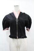 画像1: DARK IN LOVE / Alternative fashion cat haunt zipper top L ブラック H-25-02-21-1051-PU-TO-KB-OS (1)