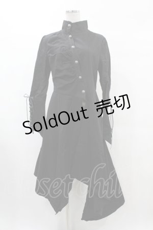 画像: DARK IN LOVE / Punk long jacket with oblique asymmetrical shape M ブラック H-25-02-21-1055-PU-JA-KB-ZT