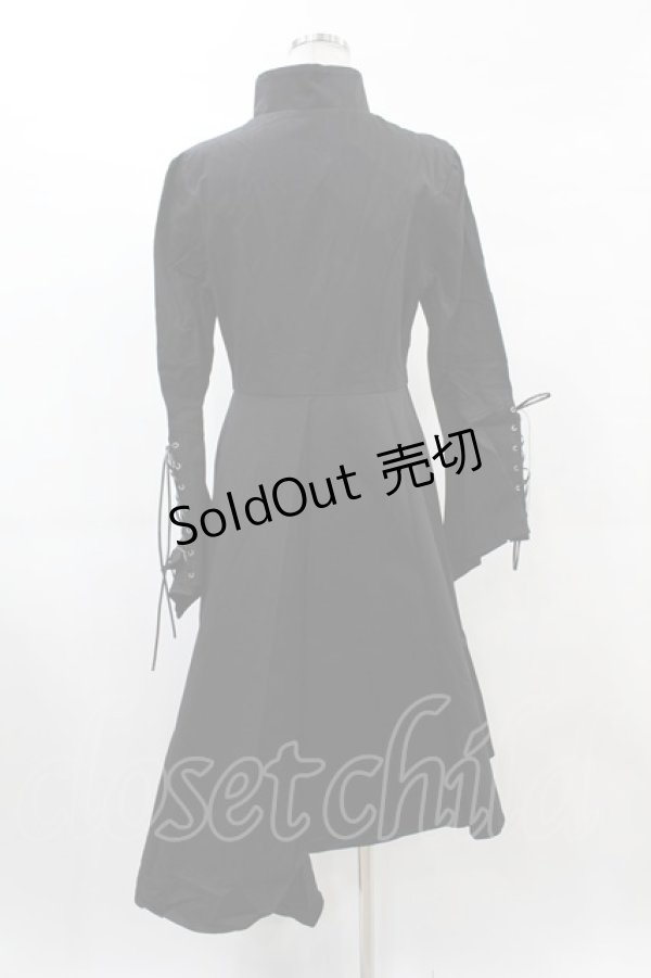 画像2: DARK IN LOVE / Punk long jacket with oblique asymmetrical shape M ブラック H-25-02-21-1055-PU-JA-KB-ZT (2)