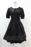 画像1: DARK IN LOVE / Magic girl purple line trims mini dress M ブラック H-25-02-21-1016-PU-OP-KB-ZH (1)