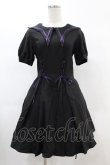 画像1: DARK IN LOVE / Magic girl purple line trims mini dress S ブラック H-25-02-21-1019-PU-OP-KB-ZI (1)
