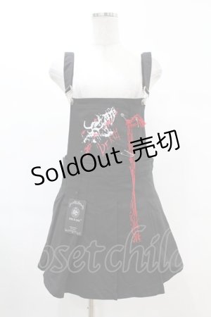 画像: DARK IN LOVE / Blood devil strap pleated dress L ブラック H-25-02-21-1029-PU-OP-KB-ZH