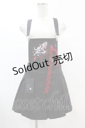 画像: DARK IN LOVE / Blood devil strap pleated dress M ブラック H-25-02-21-1030-PU-OP-KB-ZH