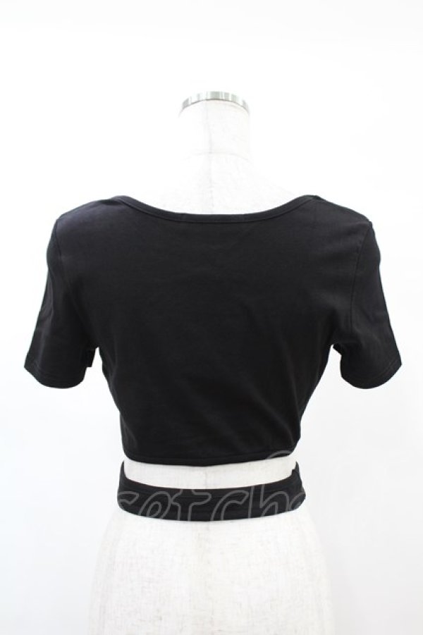 画像2: DARK IN LOVE / Punk locomotive check heart crop top XS ブラック H-25-02-21-1040-PU-TO-KB-ZH (2)