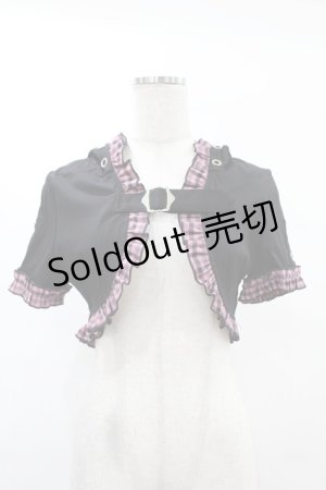 画像: DARK IN LOVE / Gothic lolita pink plaid cat ear hoody cape S ブラック×ピンク H-25-02-21-1042-PU-TO-KB-ZY