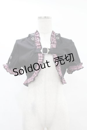 画像: DARK IN LOVE / Gothic lolita pink plaid cat ear hoody cape S ブラック×ピンク H-25-02-21-1044-PU-TO-KB-ZI