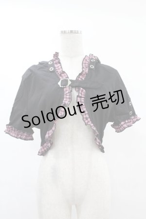 画像: DARK IN LOVE / Gothic lolita pink plaid cat ear hoody cape XL ブラック×ピンク H-25-02-21-1046-PU-TO-KB-OS