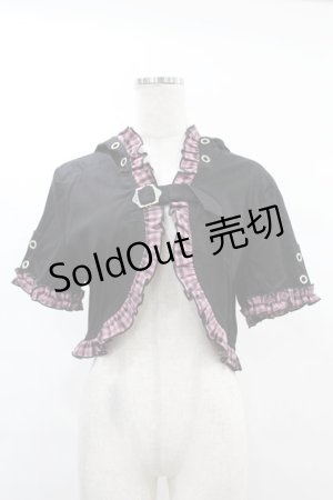 画像: DARK IN LOVE / Gothic lolita pink plaid cat ear hoody cape XL ブラック×ピンク H-25-02-21-1047-PU-TO-KB-ZS