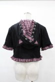 画像2: DARK IN LOVE / Gothic lolita pink plaid cat ear hoody cape XXL ブラック×ピンク H-25-02-21-1048-PU-TO-KB-ZH (2)