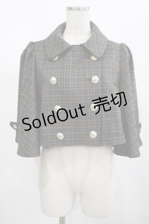 画像: axes femme POETIQUE / ダブルボタンケープジャケット M グリーン H-25-02-22-046-AX-JA-NS-ZH