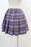 画像2: DARK IN LOVE / Punk purple checked splicing black pleated skirt L パープル×ブラック H-25-02-22-1005-PU-SK-KB-ZS (2)