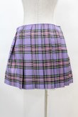 画像2: DARK IN LOVE / Punk purple checked splicing black pleated skirt M パープル×ブラック H-25-02-22-1006-PU-SK-KB-OS (2)