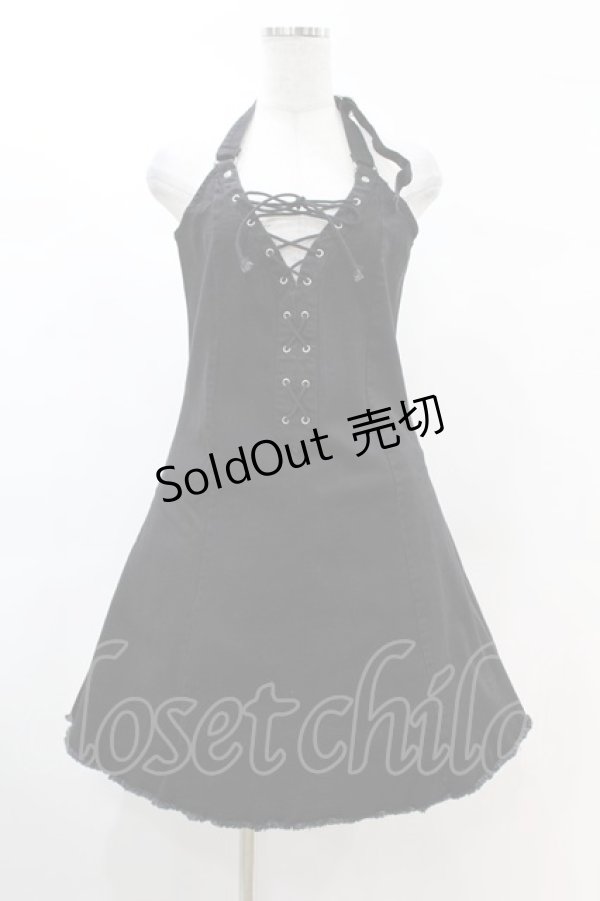画像1: KILL STAR / Subzero Halter Dress M ブラック H-25-02-22-1014-SL-OP-KB-ZI (1)
