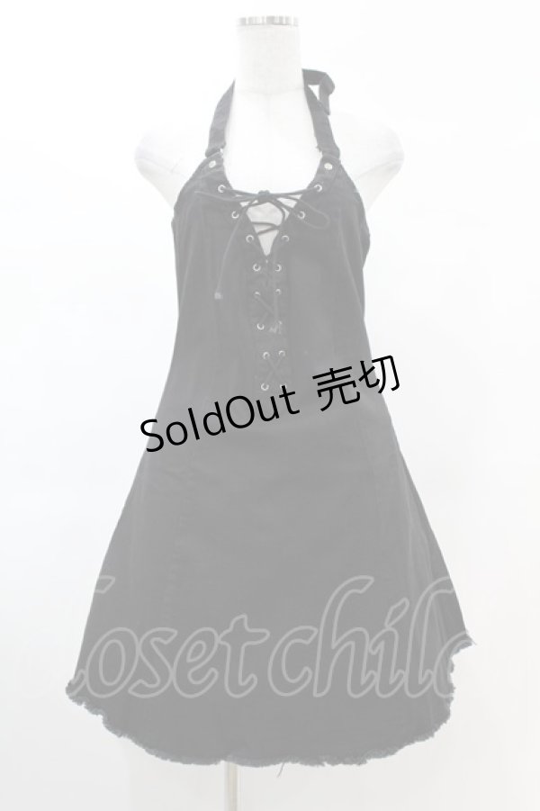 画像1: KILL STAR / Subzero Halter Dress S ブラック H-25-02-22-1015-SL-OP-KB-ZH (1)