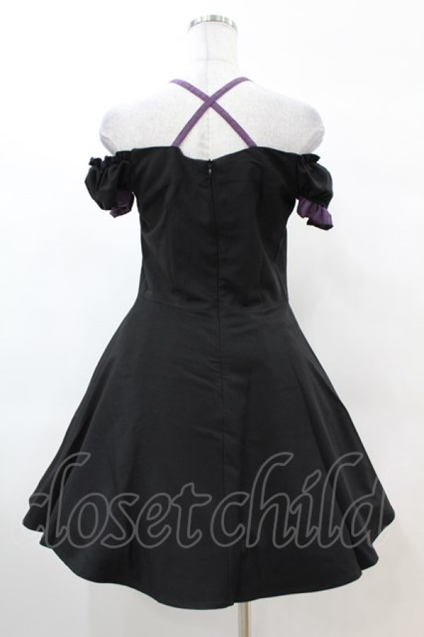 画像2: DARK IN LOVE / Harajuku purple cross sweet cool rebel dress M ブラック H-25-02-22-1024-PU-OP-KB-ZY (2)