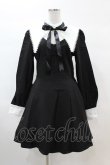 画像1: DARK IN LOVE / Gothic lolita black and white bow neck dress L ブラック H-25-02-22-1035-PU-OP-KB-ZS (1)