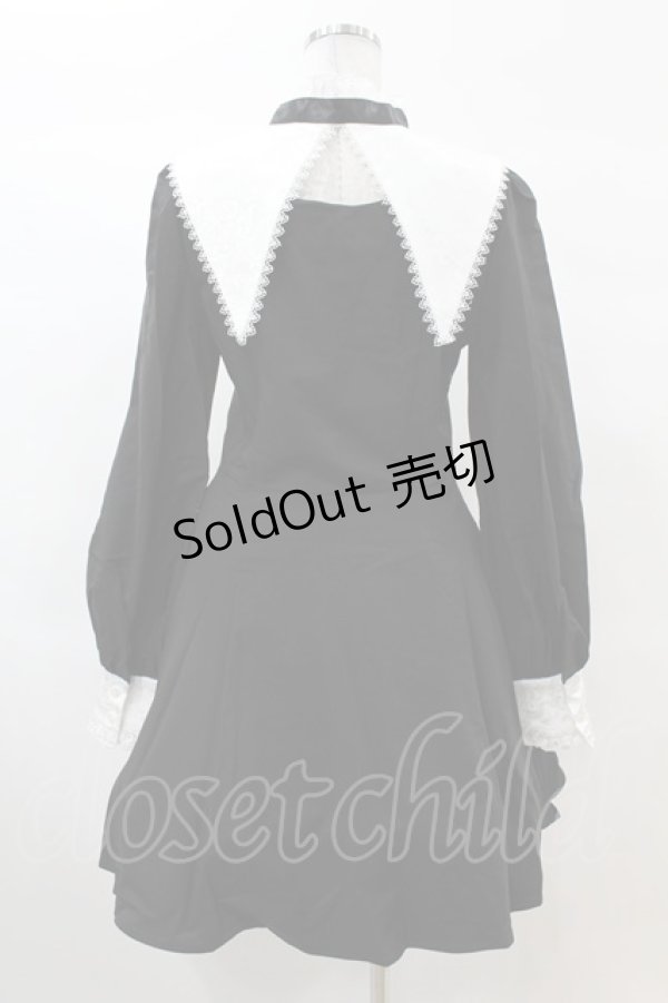 画像2: DARK IN LOVE / Gothic lolita black and white bow neck dress L ブラック H-25-02-22-1035-PU-OP-KB-ZS (2)