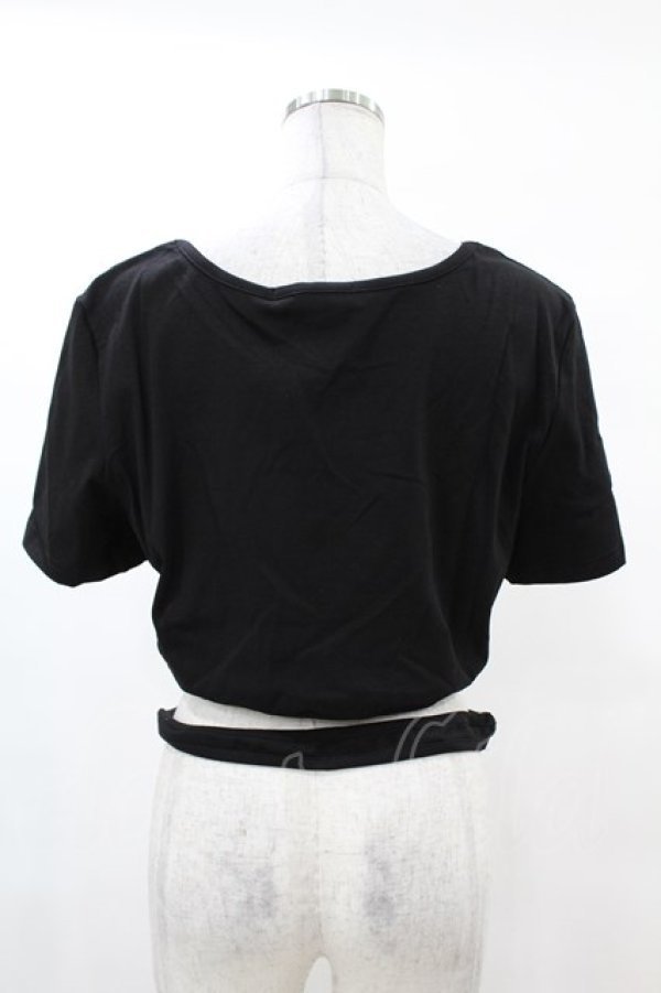 画像2: DARK IN LOVE / Punk locomotive check heart crop top XXL ブラック H-25-02-22-1039-PU-TO-KB-OS (2)
