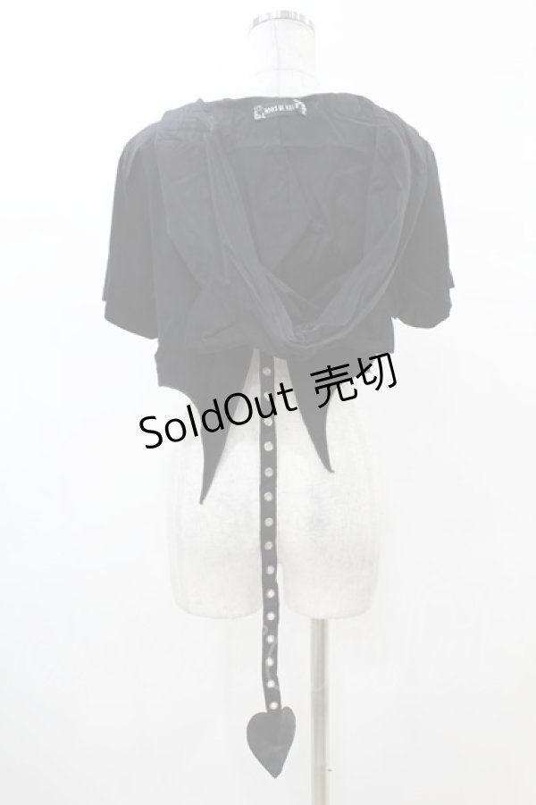 画像2: DARK IN LOVE / Punk cool cat tail cape L ブラック H-25-02-22-1046-PU-TO-KB-ZS (2)