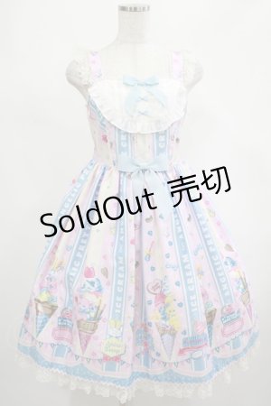 画像: Angelic Pretty / Ice Cream Parlorジャンパースカート Free ピンク H-25-02-22-005-AP-OP-NS-ZH
