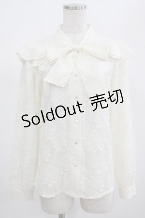 画像: Fi.n.t / シアージャガードボウタイフリルブラウス Free IVORY H-25-02-22-056-CA-BL-NS-ZH