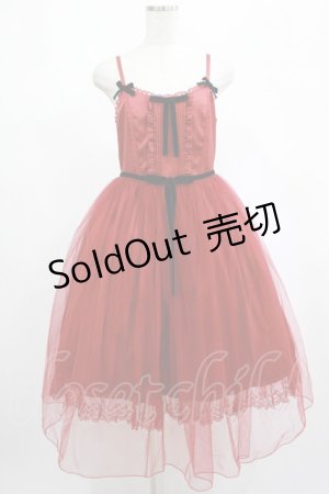 画像: Angelic Pretty / 乙女のチュチュDollジャンパースカート Free レッド H-25-02-22-006-AP-OP-NS-ZH