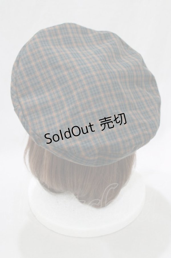画像2: axes femme POETIQUE / チェック柄ベレー帽  グリーン H-25-02-22-081-AX-AC-NS-ZH (2)