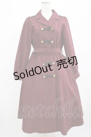 画像: axes femme / テーラー襟ナポレオンワンピース M ワイン H-25-02-22-012-AX-OP-NS-ZH