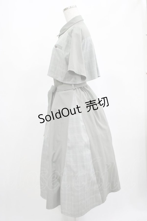 画像2: axes femme / パッチワークワンピース Free カーキ H-25-02-22-013-AX-OP-NS-ZH (2)