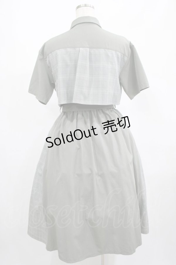 画像3: axes femme / パッチワークワンピース Free カーキ H-25-02-22-013-AX-OP-NS-ZH (3)